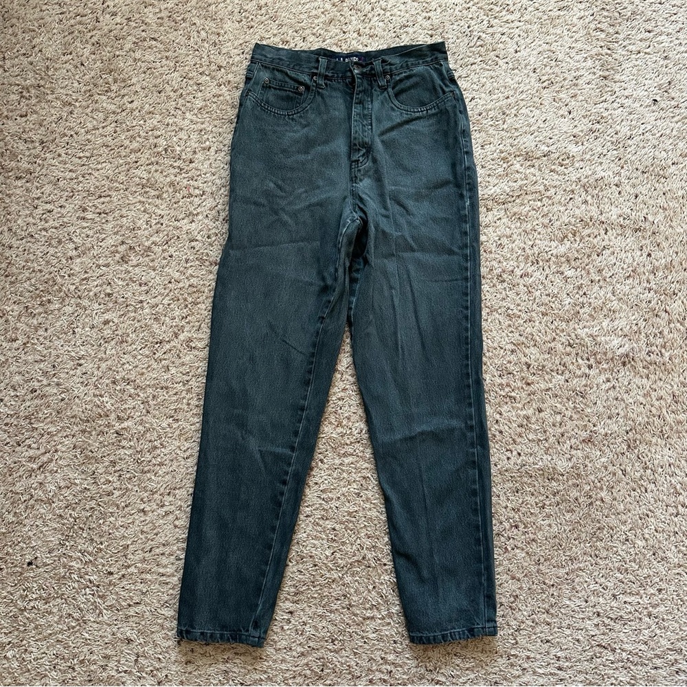 Vintage LA Blues Jeans Women's Size 10 Classic Straight Leg Green Denim Pockets